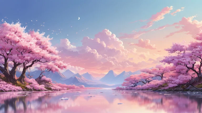 Breathtaking desktop wallpaper of blooming flowers on a pristine void background, perfect for a Desktop/PC.