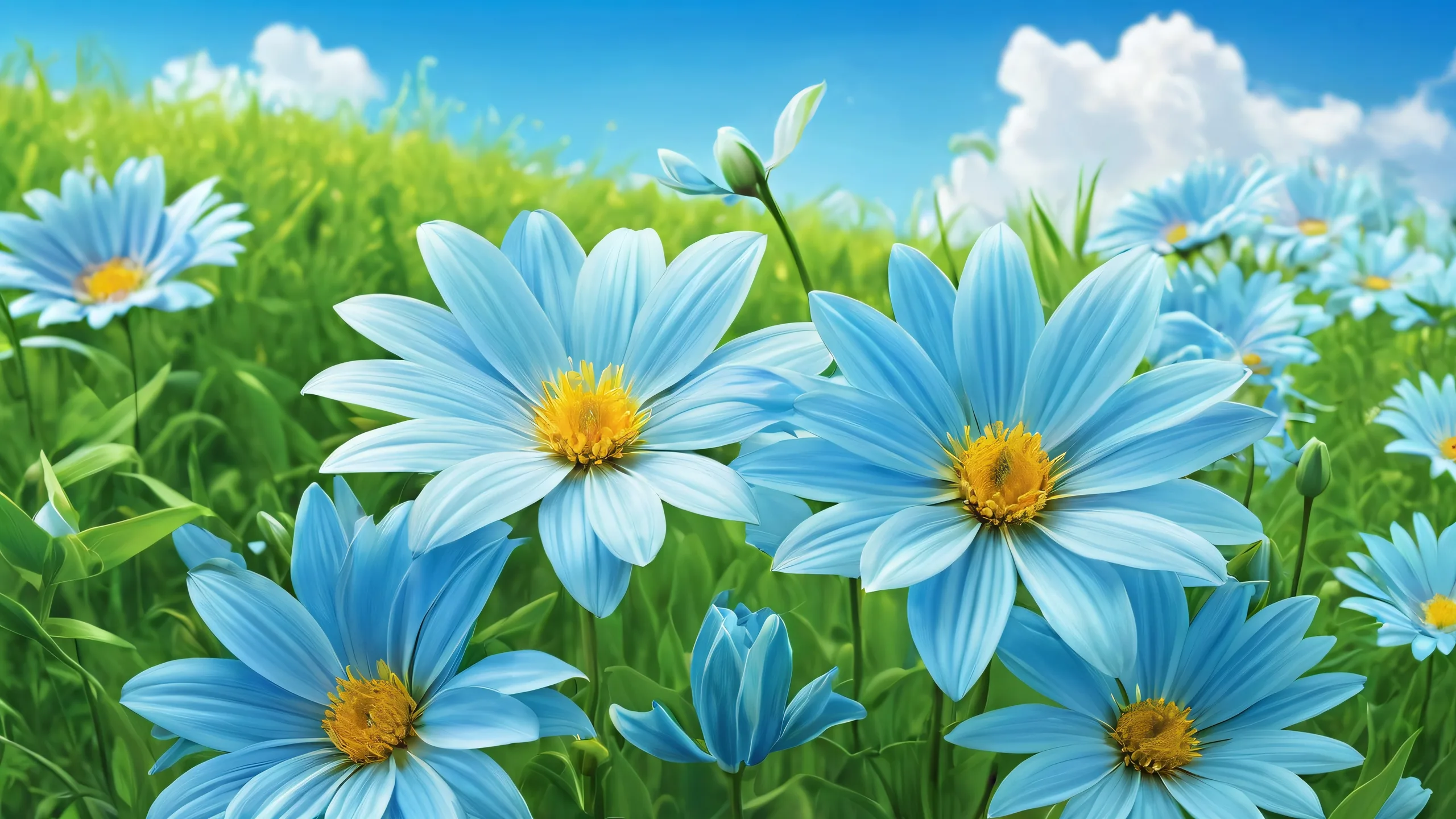 A beautiful desktop wallpaper featuring flowers against a vast pure void background, suitable for a Desktop/PC.