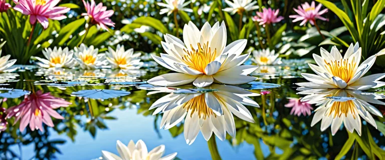 A serene desktop scene featuring a breathtaking flower on a pristine void, perfect for a PC or Desktop.