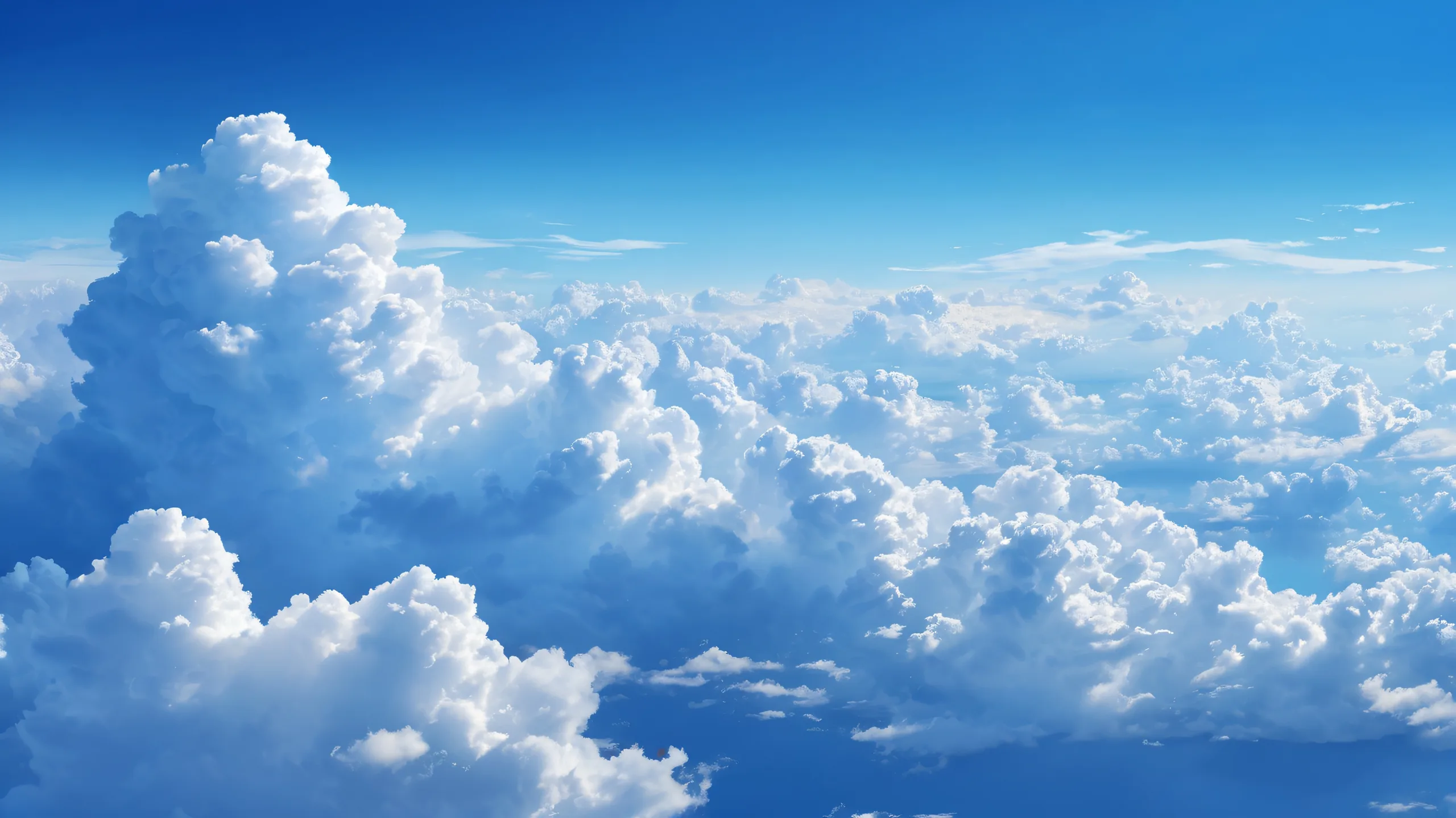 Stunning Ethereal Blue Horizon Wallpaper A stunning desktop background of a vast pure void with brilliant colors and radiant lighting for PC or Desktop use.