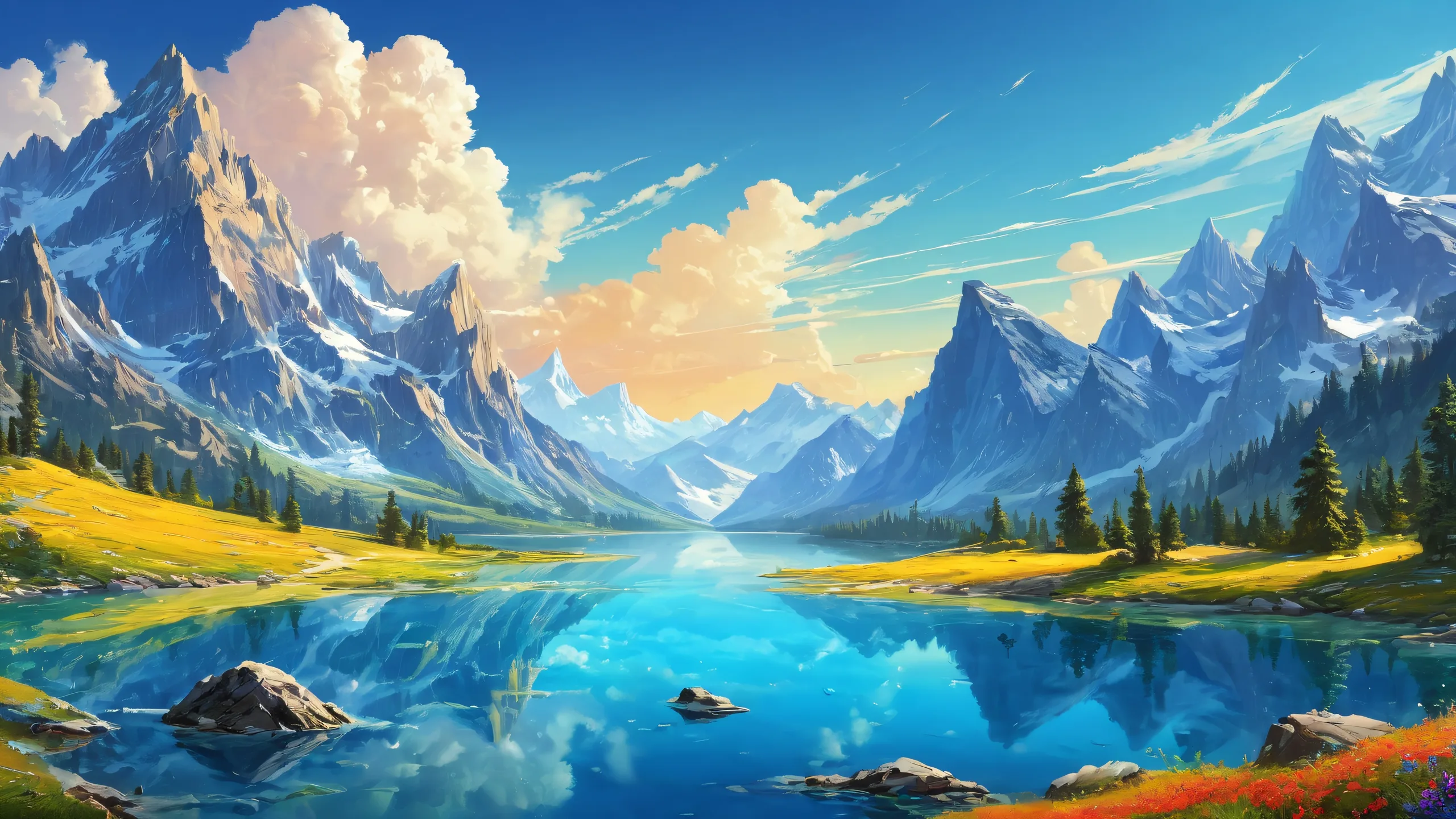 Breathtaking blue void desktop background for PC or Desktop