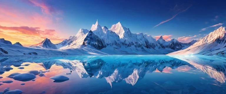 A serene and peaceful desktop wallpaper featuring a deep blue void with radiant lighting, perfect for those who love feminine aesthetics on their PC or Desktop.