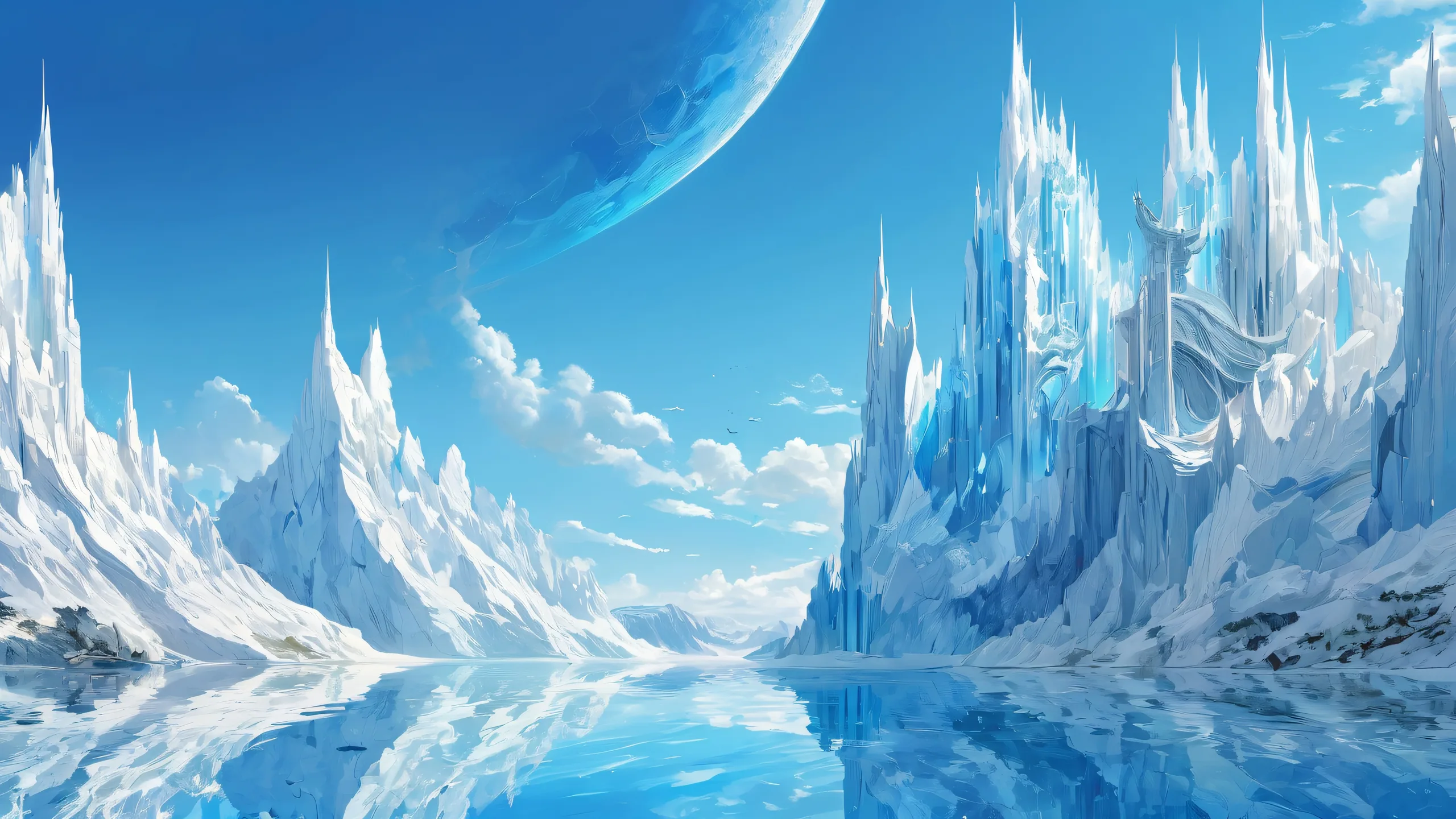 A breathtaking desktop wallpaper of a perfect void on a PC or Desktop, showcasing ethereal lighting and radiant colors.