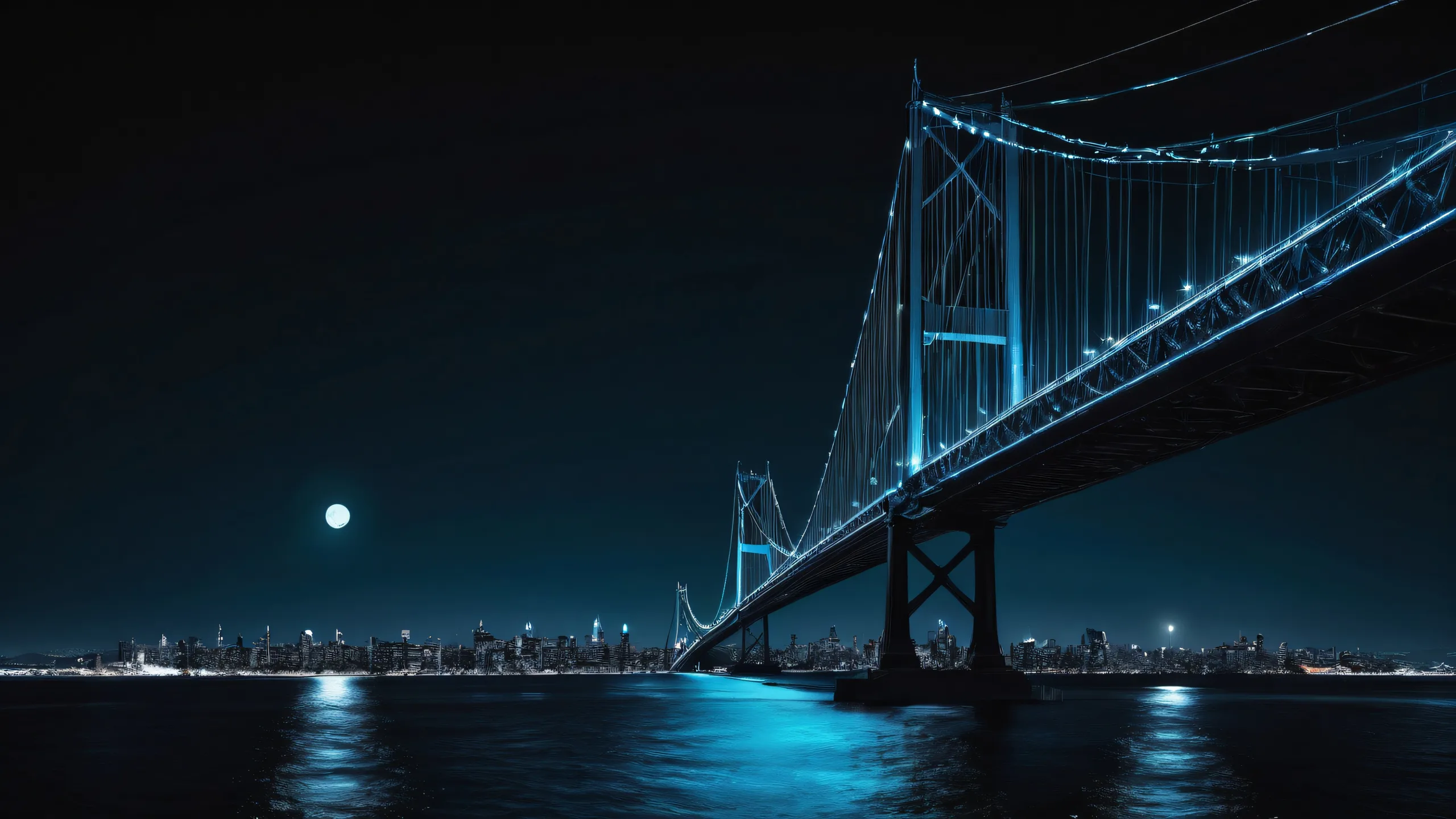Breathtaking desktop wallpaper of a bridge on a pristine evening, suitable for a desktop or PC.