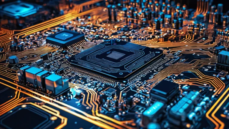 Stunning desktop wallpaper featuring perfect void and intricate circuit boards for PC/Desk use