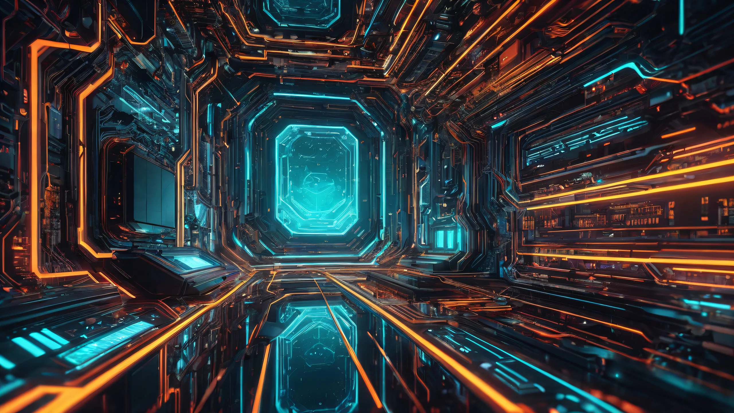 Breathtaking desktop wallpaper featuring a perfect void with extreme depth of field and radiant colors for your PC or Desktop.