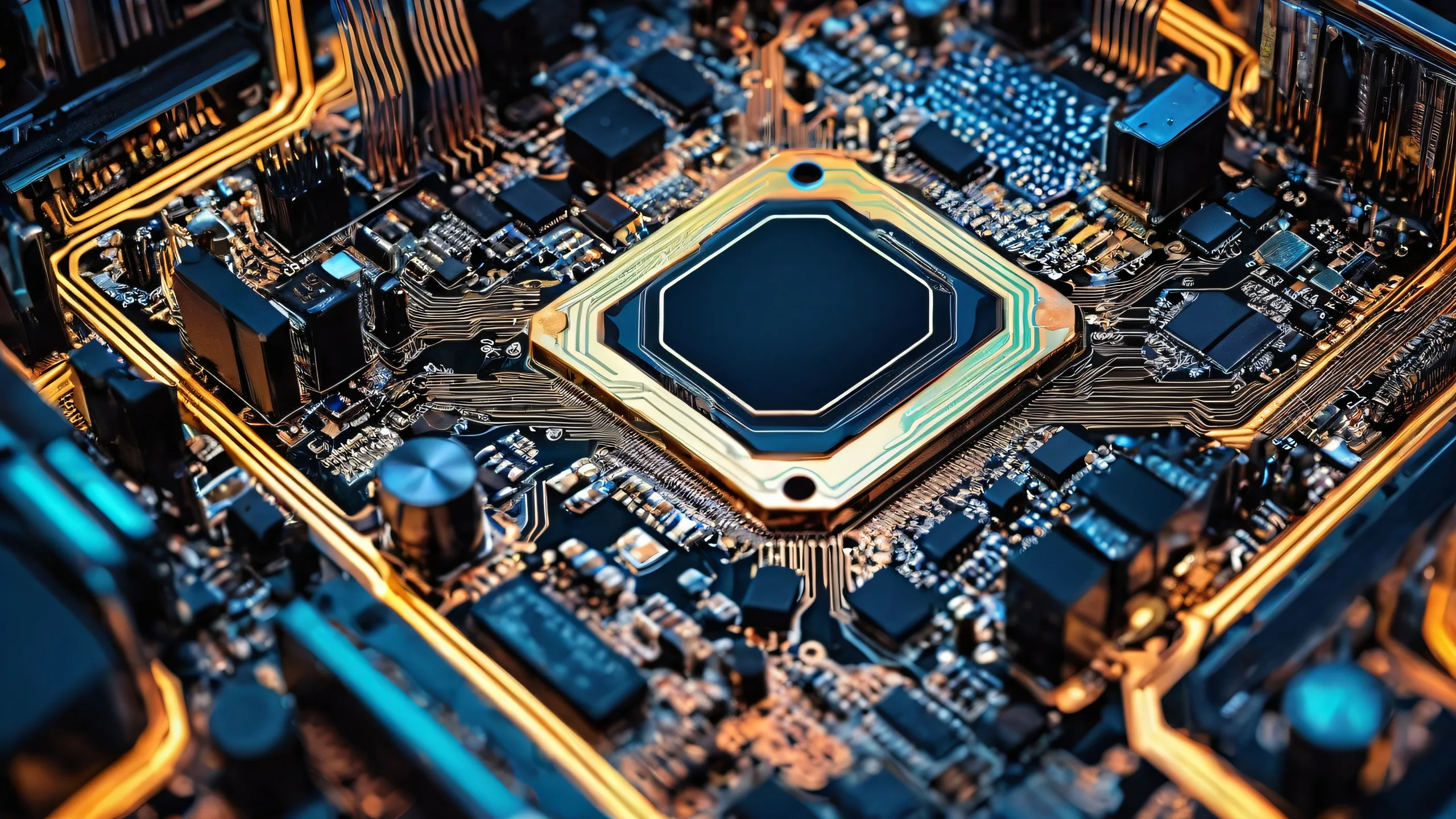 Breathtaking desktop wallpaper of circuitry and void for PC or Desktop use.