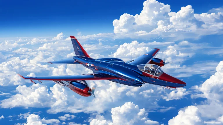 A stunning desktop image of aircraft soaring through the sky with towering cumulus clouds and a rich blue horizon, suitable for desktop/pc use.