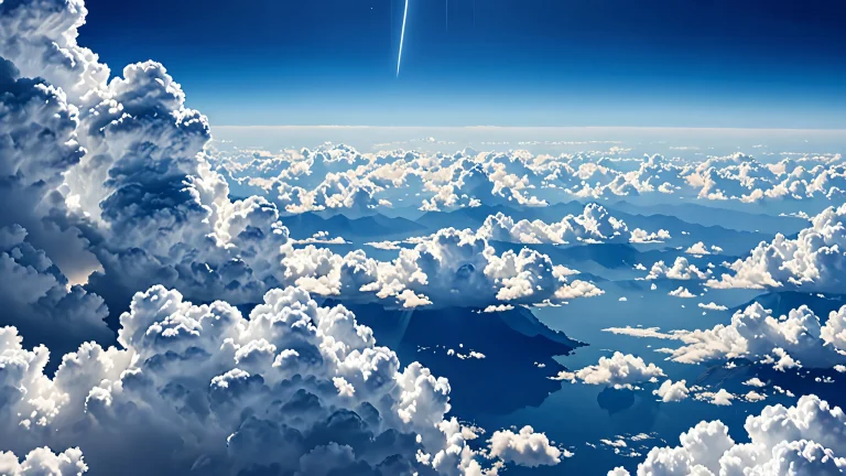 A stunning desktop image of clouds on a pure void, adapté à un PC ou un ordinateur de bureau.