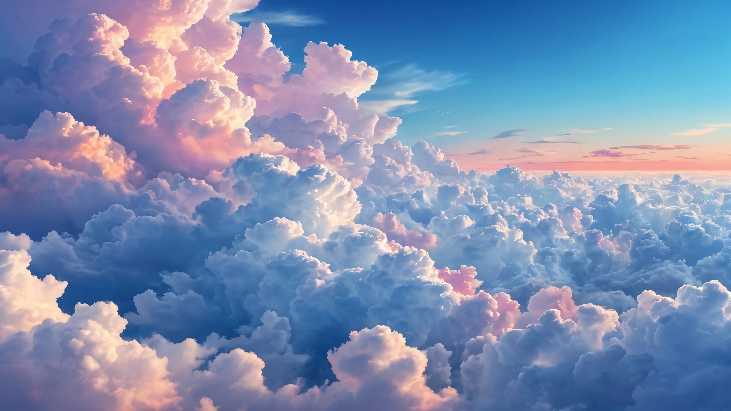 A serene and peaceful desktop background featuring a stunning cloud formation against a brilliant blue sky on a PC or Desktop.