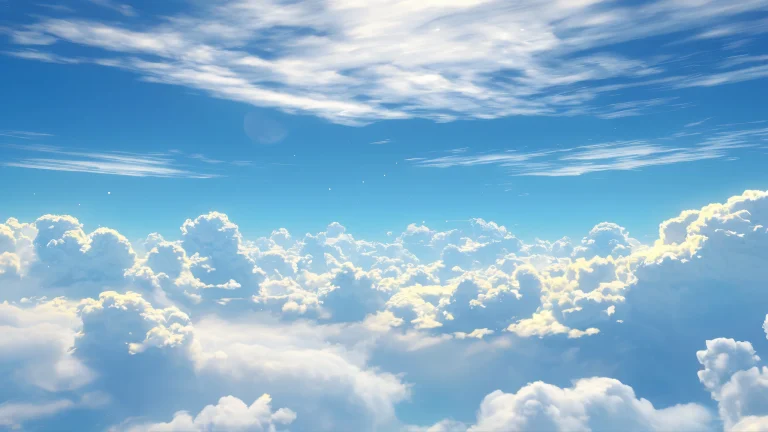A breathtaking desktop wallpaper of clouds against a pure void, Ideal für den PC- oder Desktop-Einsatz.