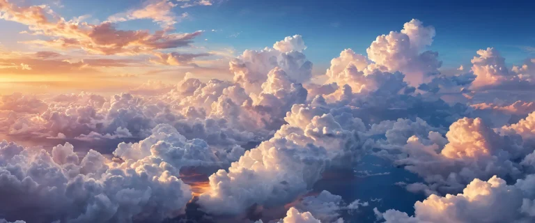 A serene desktop background featuring clouds and a vast pure void on a Desktop/PC.