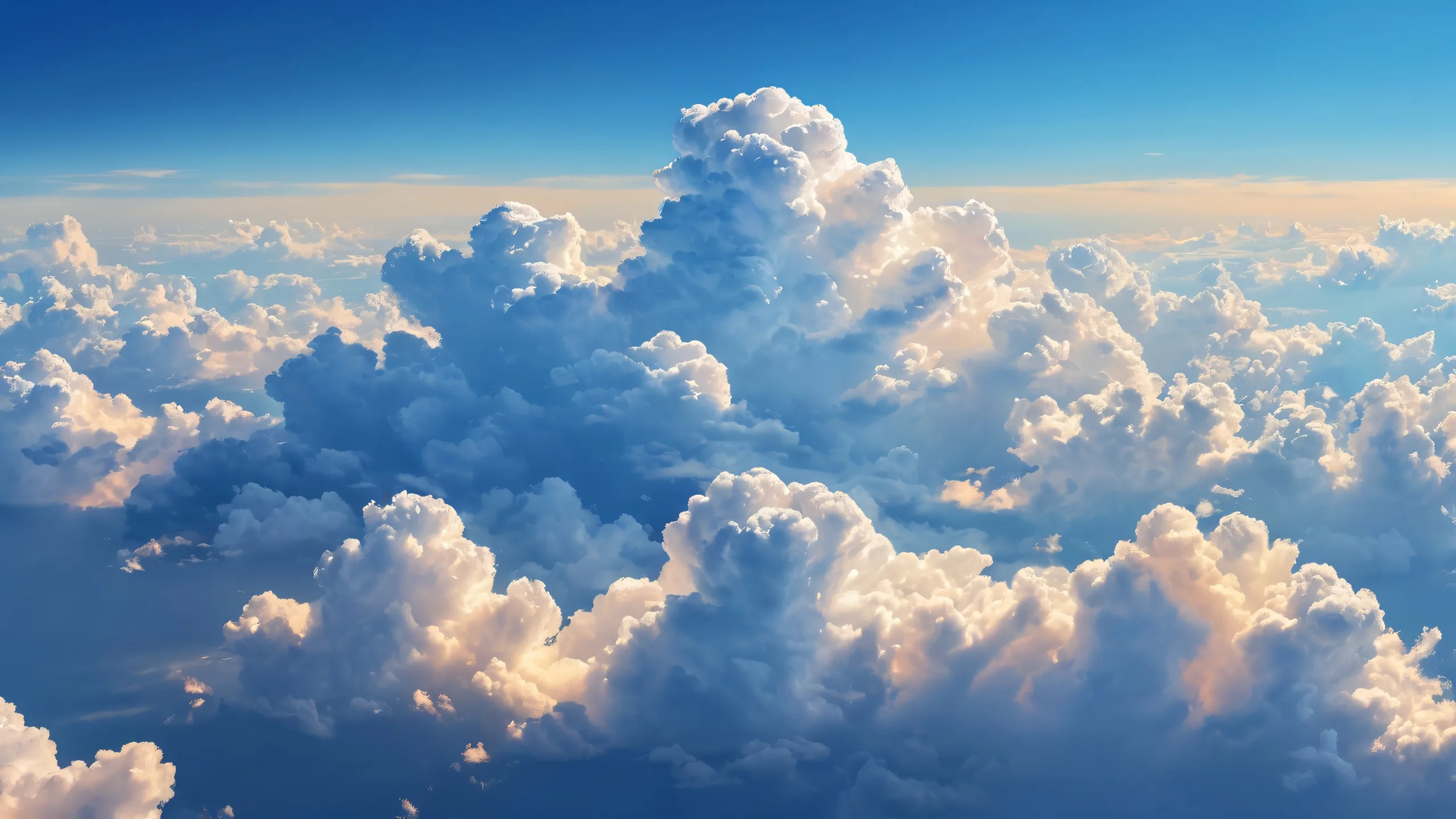 Breathtaking desktop image of clouds for PC or Mac, perfect for those who love ethereal and radiant designs