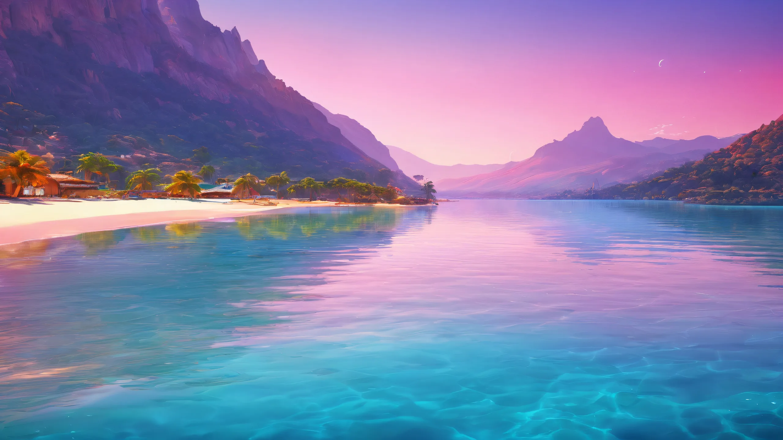 Desktop/PC wallpaper featuring a breathtaking void with ethereal lighting and brilliant colors