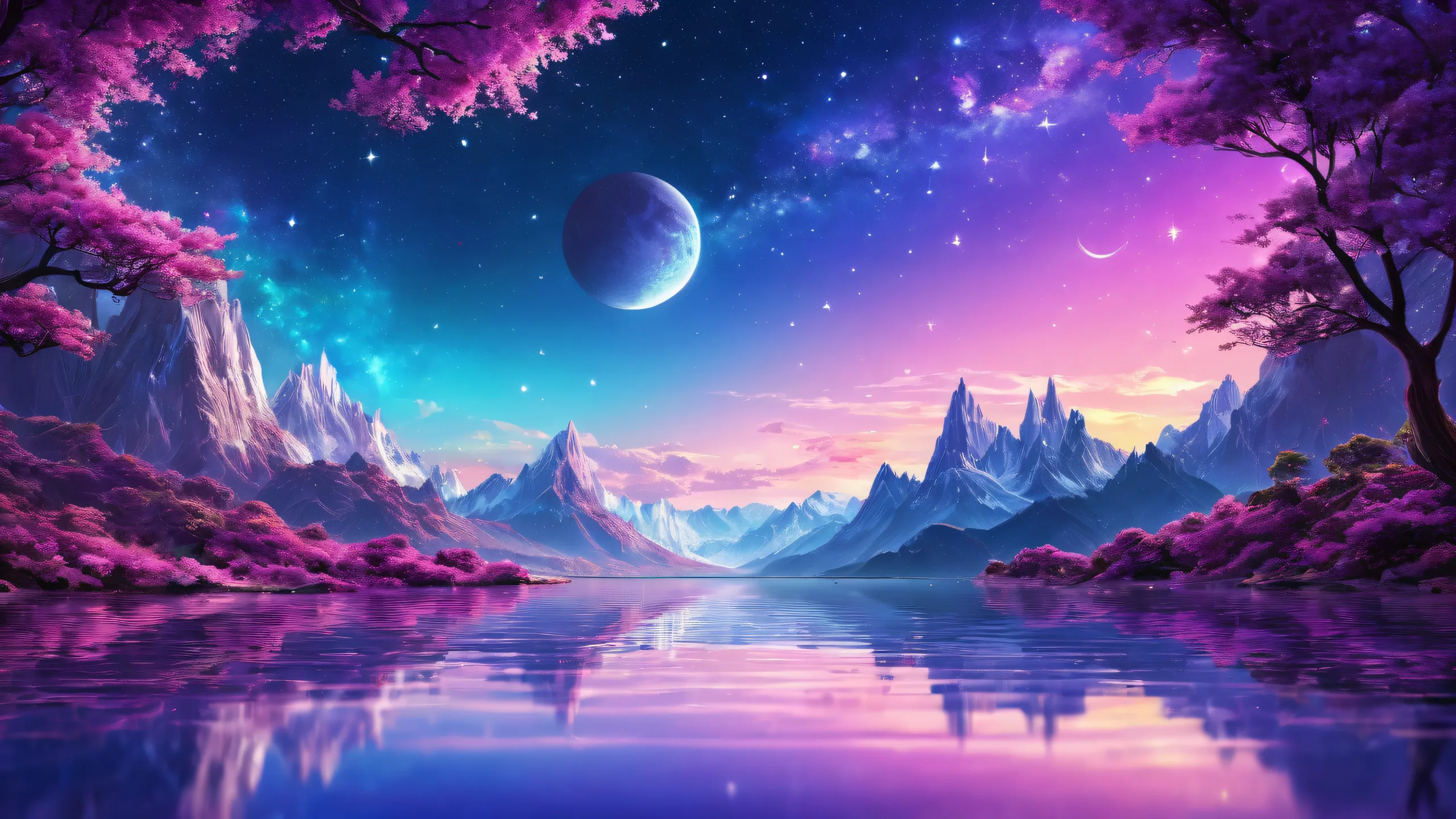 Breathtaking desktop wallpaper of a centered fantasy scene with an immersive cinematic experience for a Desktop/PC.