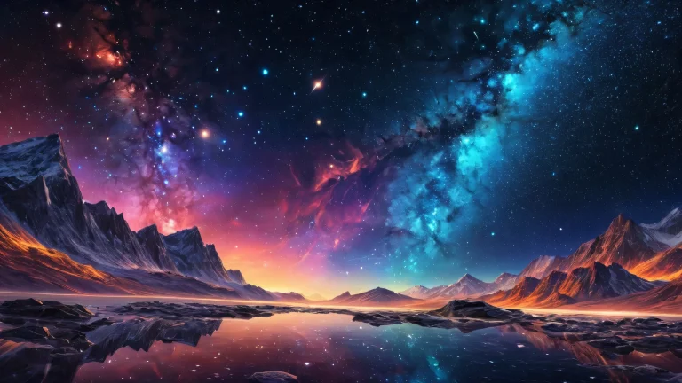 A breathtaking desktop wallpaper of Starfield on a pristine Desktop/PC background, perfect for those who crave ethereal and cosmic visuals.
