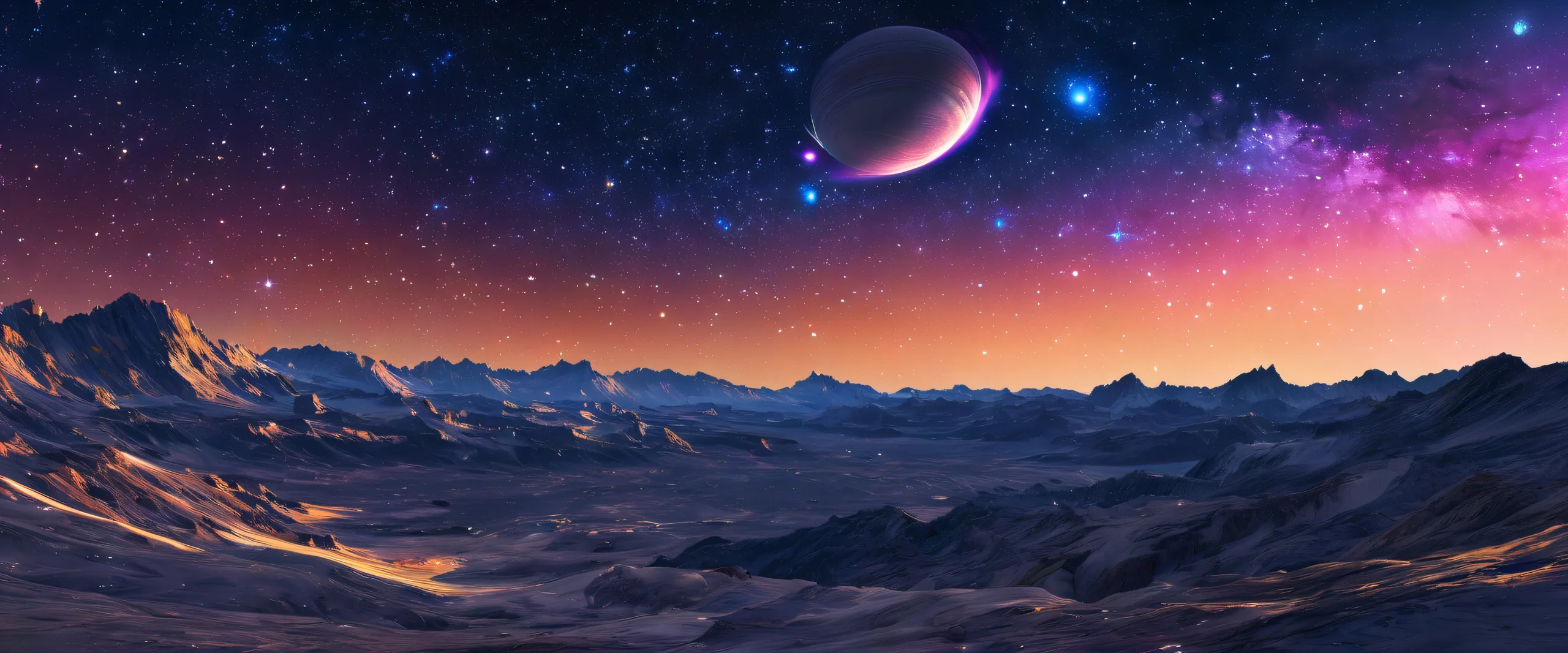 A stunning desktop wallpaper of stellar bodies against a pure void backdrop for your PC or Desktop