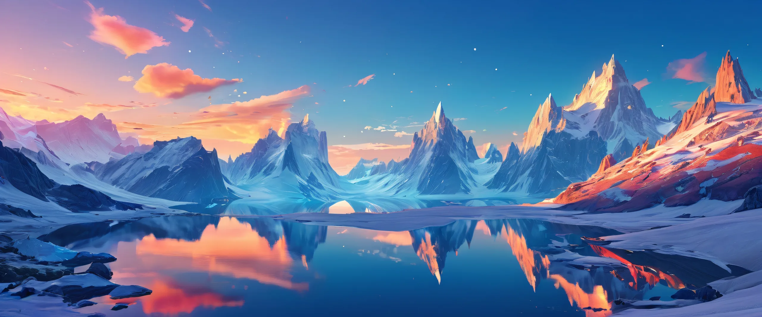 A stunning desktop background of a vast, pure void on a Desktop/PC, with extreme depth of field and ethereal lighting.