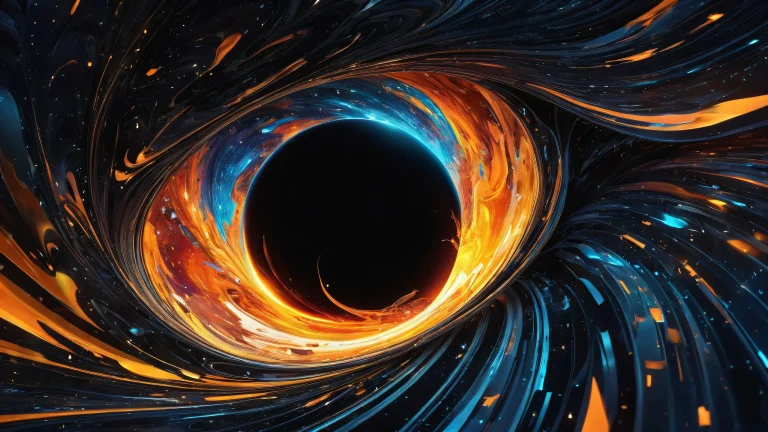 A visually stunning desktop background featuring Black Hole Cat amidst a vast, pure void with futuristic ambiance for Desktop/PC users.