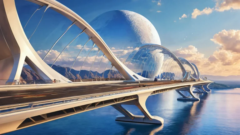 A stunning sci-fi desktop image of the Starship Civitai Bridge in a vast pure void, parfait pour votre PC ou ordinateur de bureau.