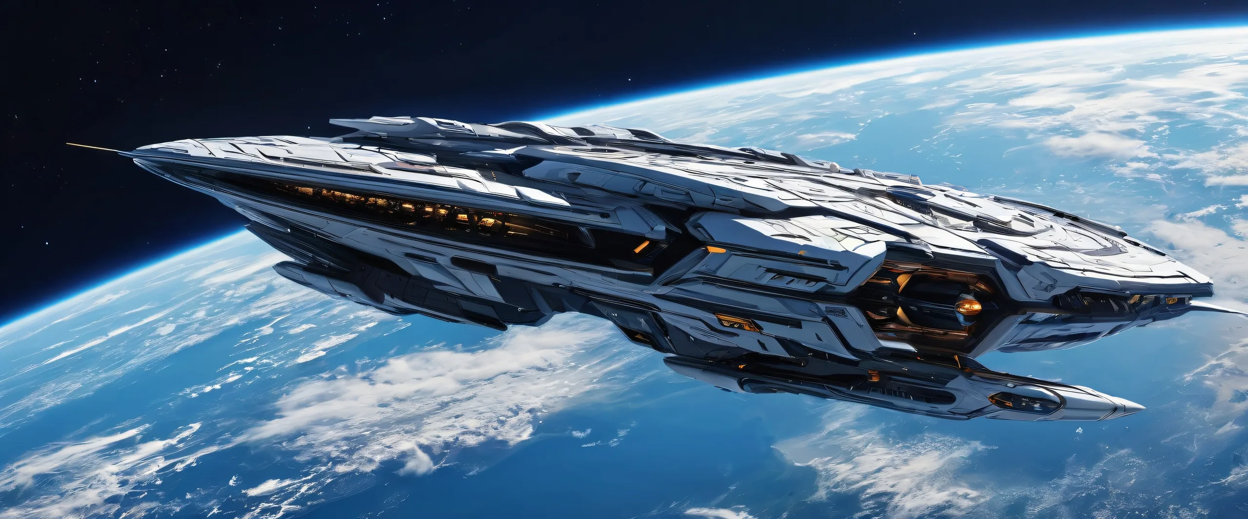 Breathtaking spaceship desktop image for PC or Desktop. Explore the vastness of space on your computer.