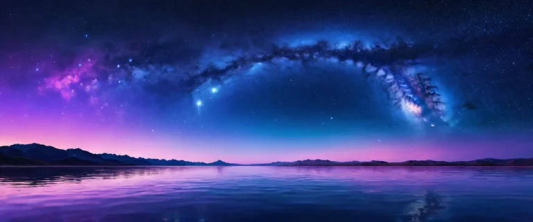 A breathtaking desktop wallpaper of the night sky, perfect for a PC or desktop, with extreme depth of field and stunning visual impact.