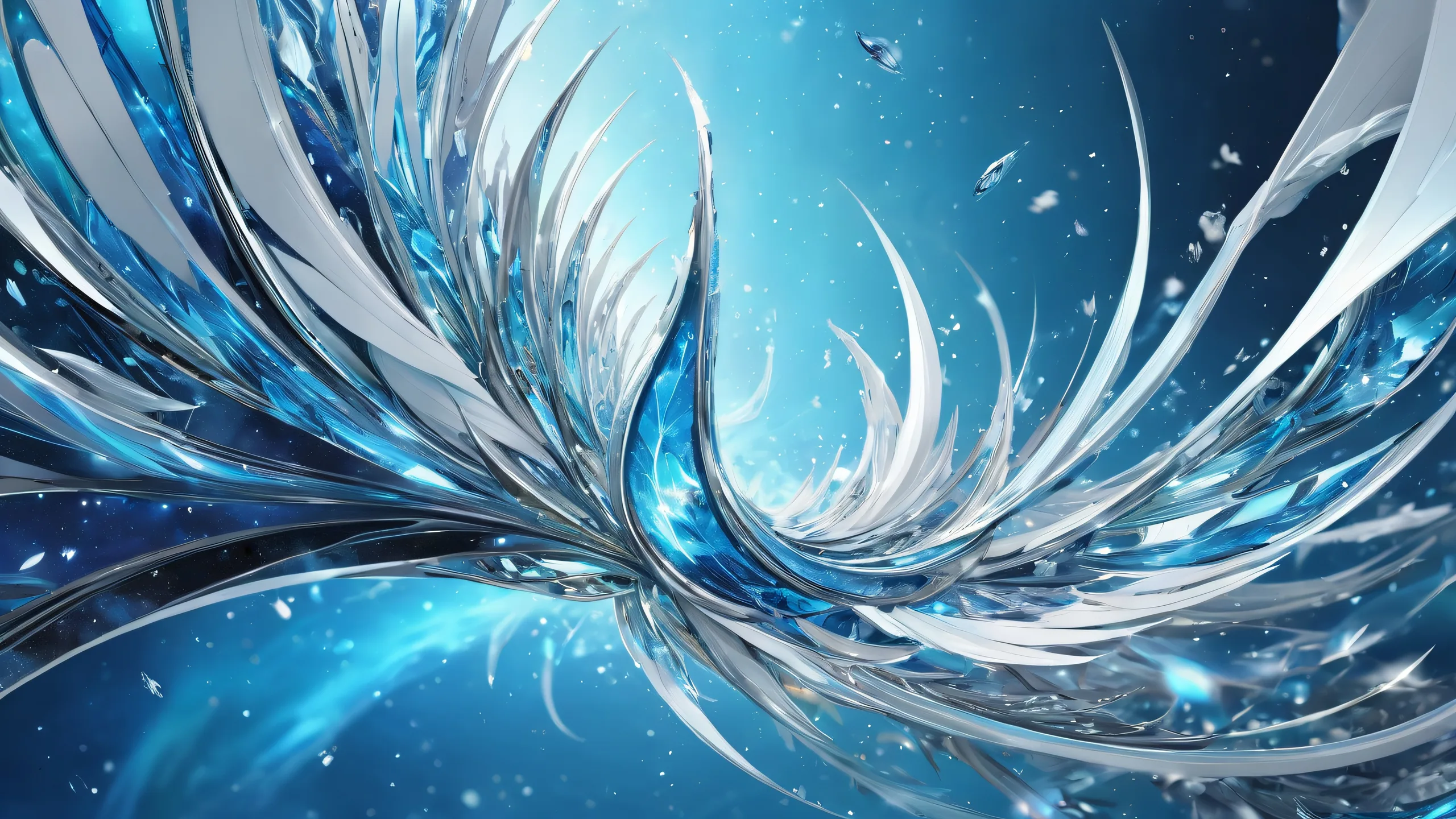 A beautiful cyberpunk desktop scene featuring Eve from Stellar Blade set against a pure void with ethereal lighting, perfect for desktops and PCs.