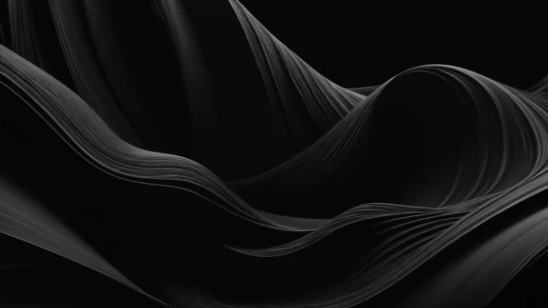 Desktop/PC wallpaper featuring a stunning void with deep perfect blacks and luminescent accents.