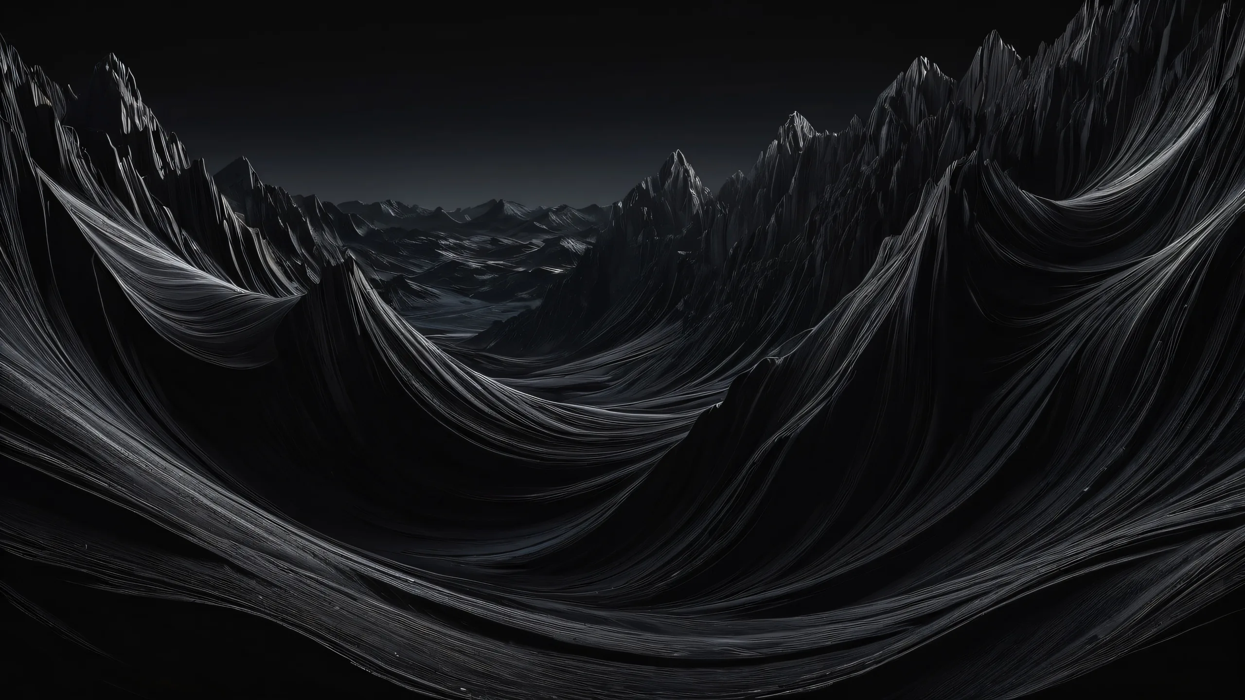 A breathtaking desktop wallpaper of a vast pure void, with perfect depth of field, elegant lighting and striking contrast for your PC or laptop.