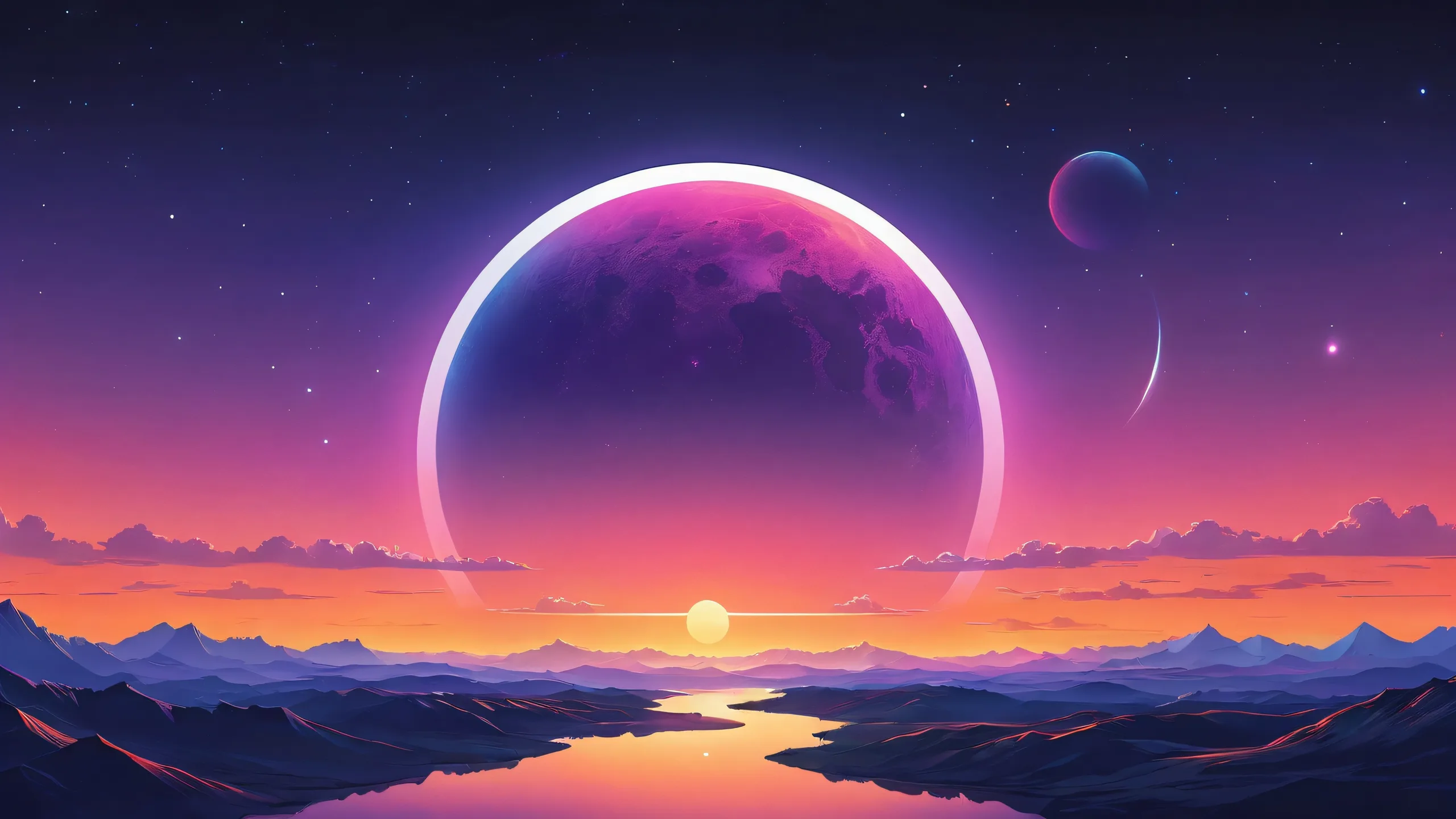 A majestic void on a desktop/PC background with ethereal lighting and exquisite details.