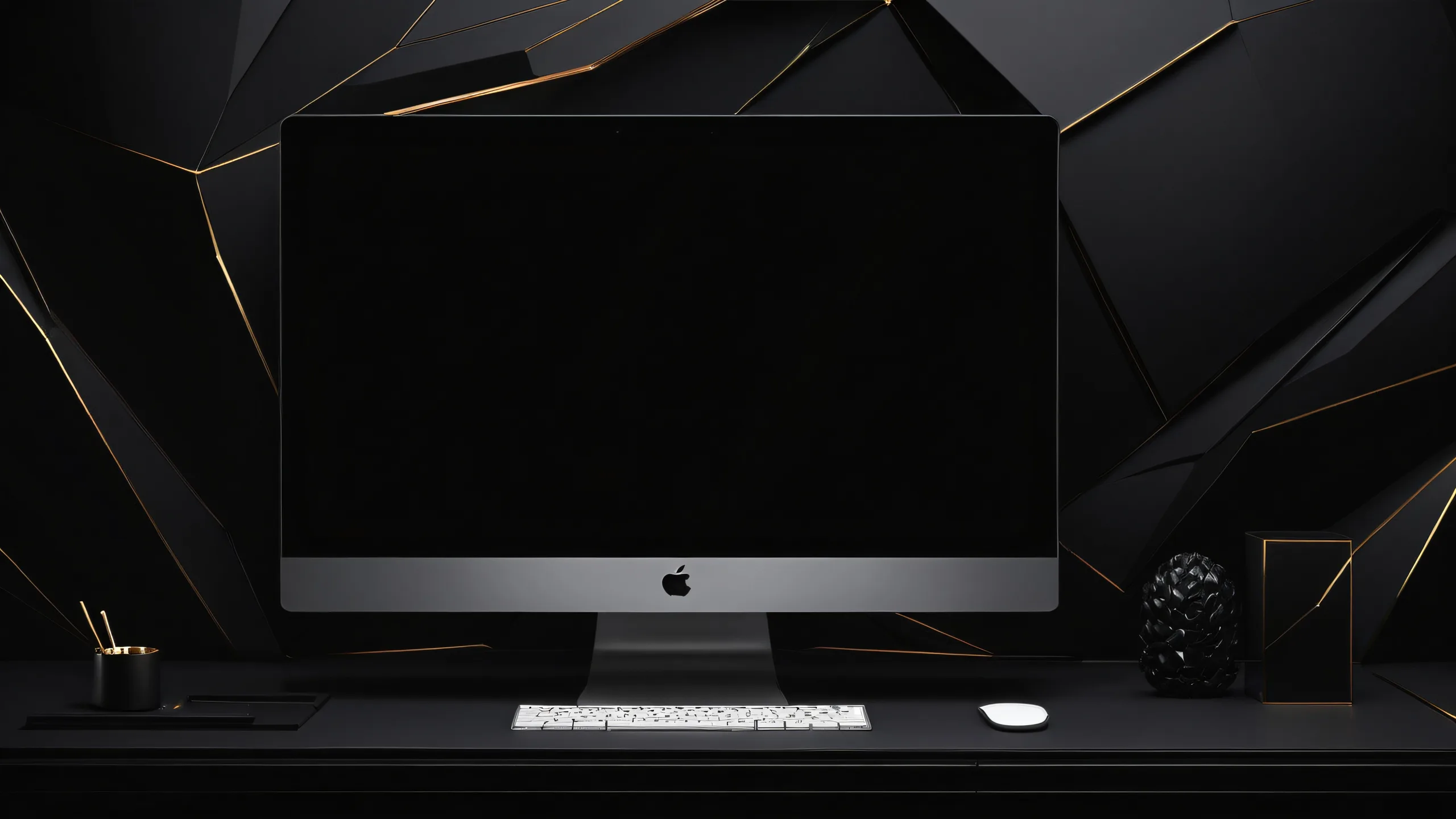 Breathtaking dark mode desktop scenery with perfect blacks and luminescent accents for Desktop/PC use.