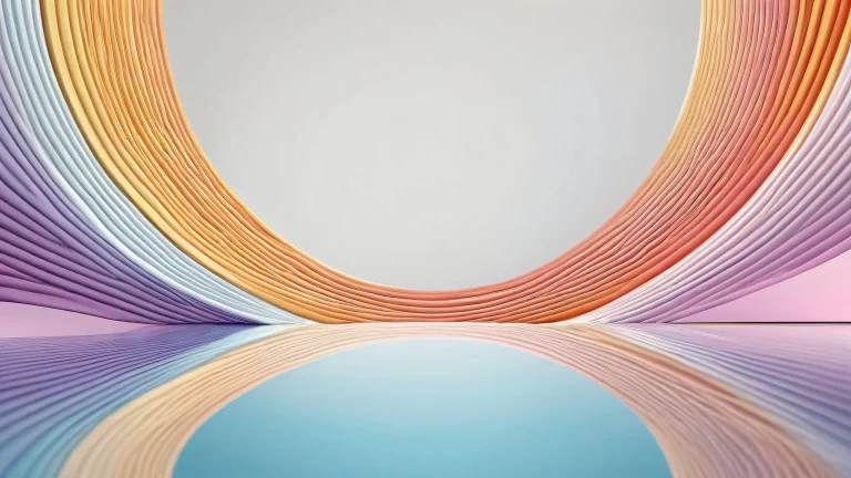 Desktop/PC wallpaper featuring a stunning void with brilliant colors and reflections.