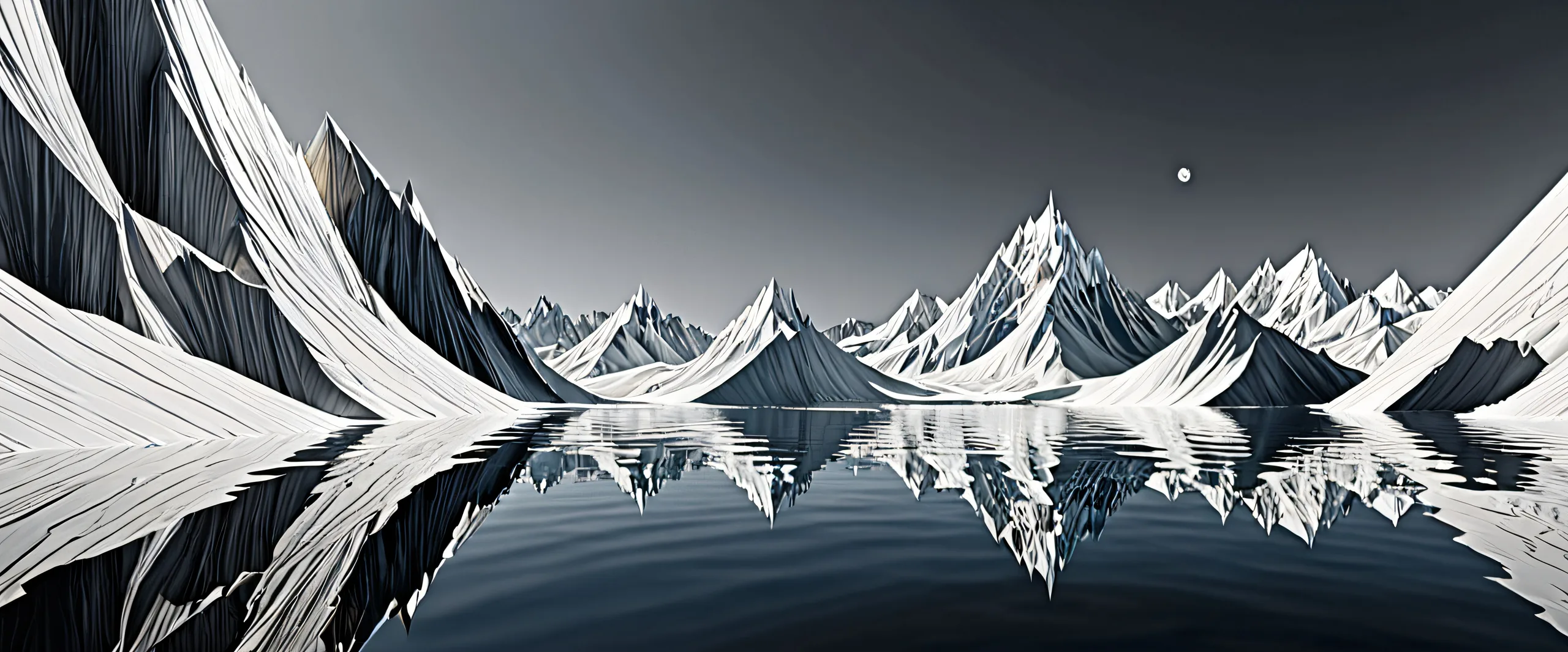 Beautiful minimalist desktop wallpaper featuring a centered void with perfect depth of field and stunning ethereal lighting for desktop or PC.