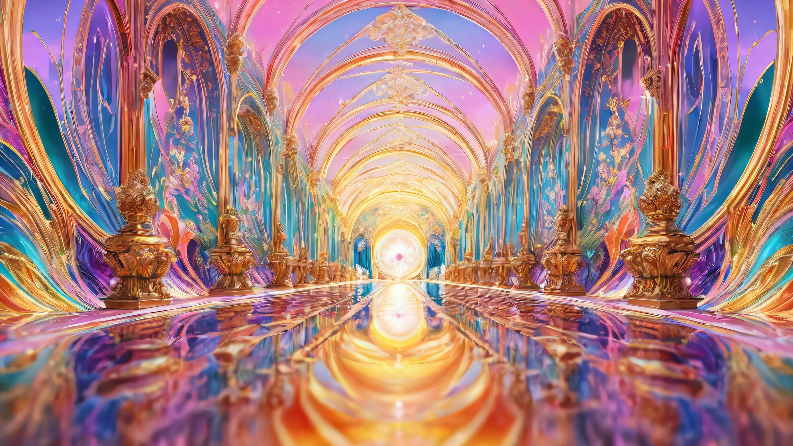 A serene and vibrant desktop scene of a pure void with centered focus, perfect for PC or Desktop use.