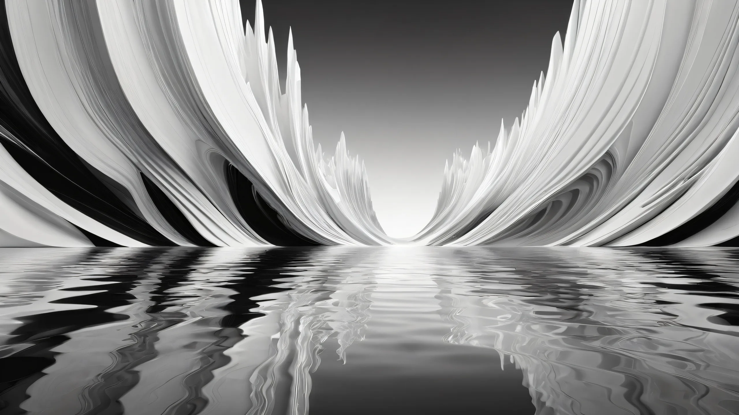 Ultra HD Ethereal Depths of Blackness Wallpaper A stunning void desktop background featuring ethereal lighting and radiant colors for a PC or laptop screen.