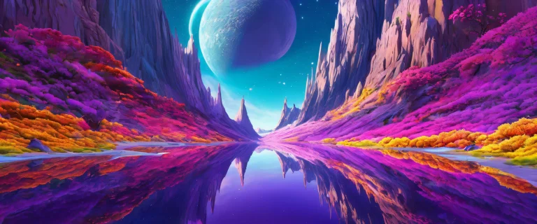 Centered void with ethereal lighting and brilliant colors on a Desktop/PC