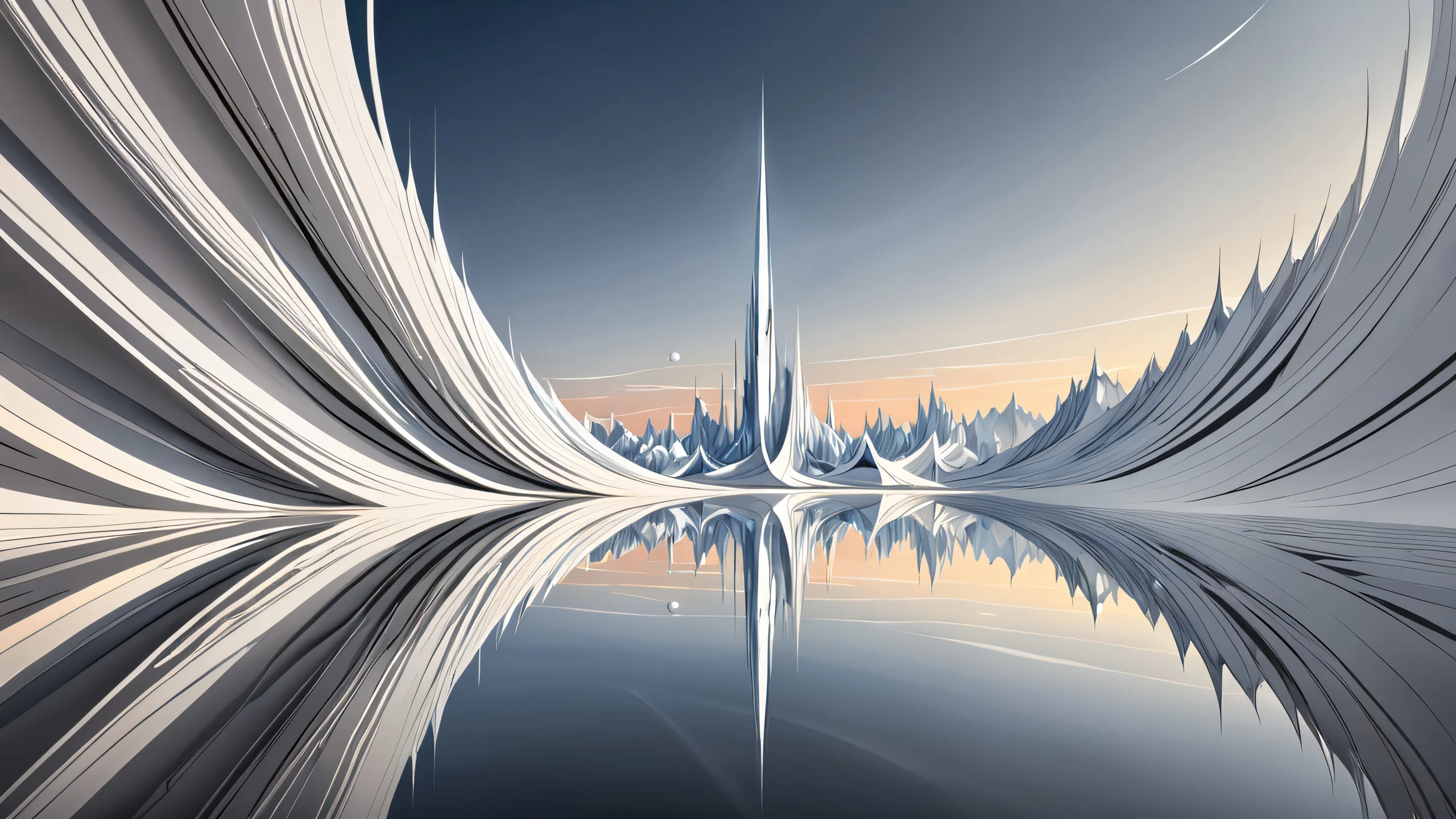 Centered elements on a desktop/pc with pristine clarity and radiant lighting.