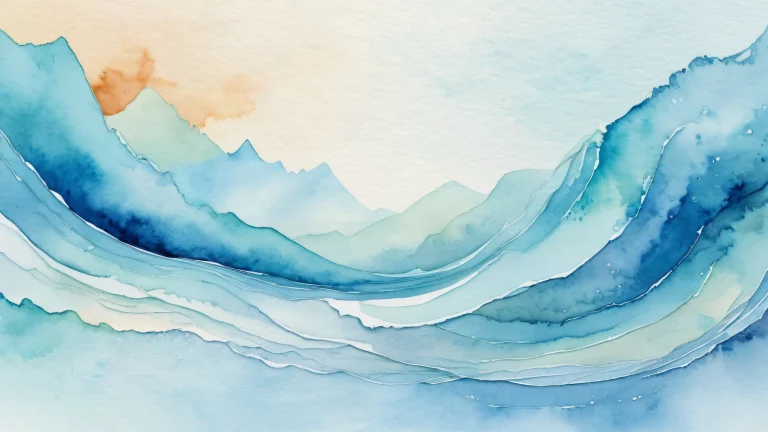 A serene desktop wallpaper of a pure void with paper texture background and transparent layers for your Desktop/PC, featuring ethereal lighting and radiant colors.