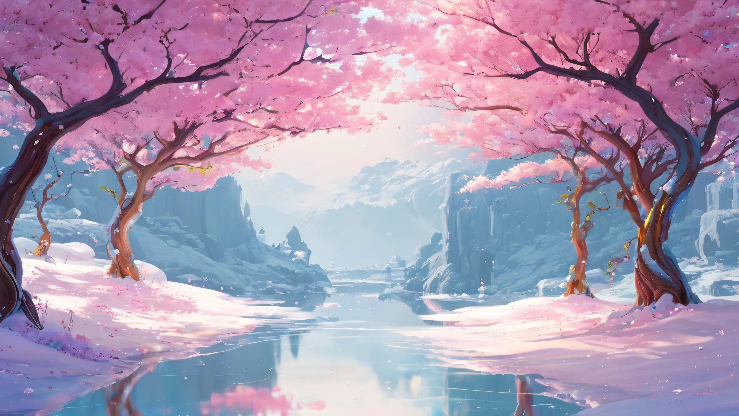 A majestic void on a desktop or PC screen, with radiant colors and depth.