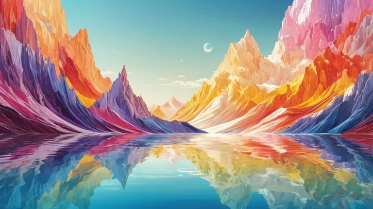 A serene and radiant desktop scene featuring a vast pure void with extreme depth of field and traditional media-inspired textures, perfect for your PC or Desktop.