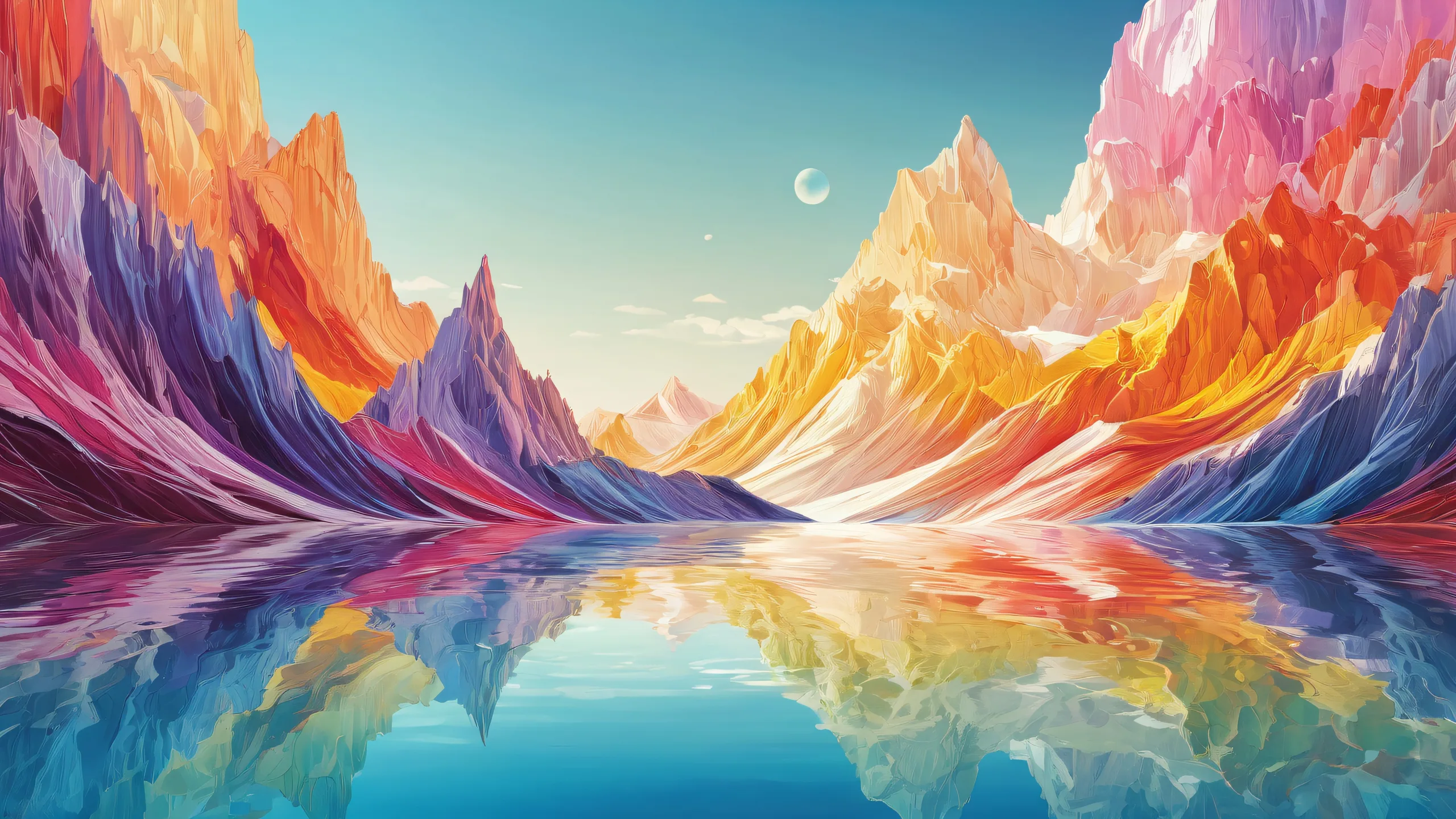 A serene and radiant desktop scene featuring a vast pure void with extreme depth of field and traditional media-inspired textures, perfect for your PC or Desktop.