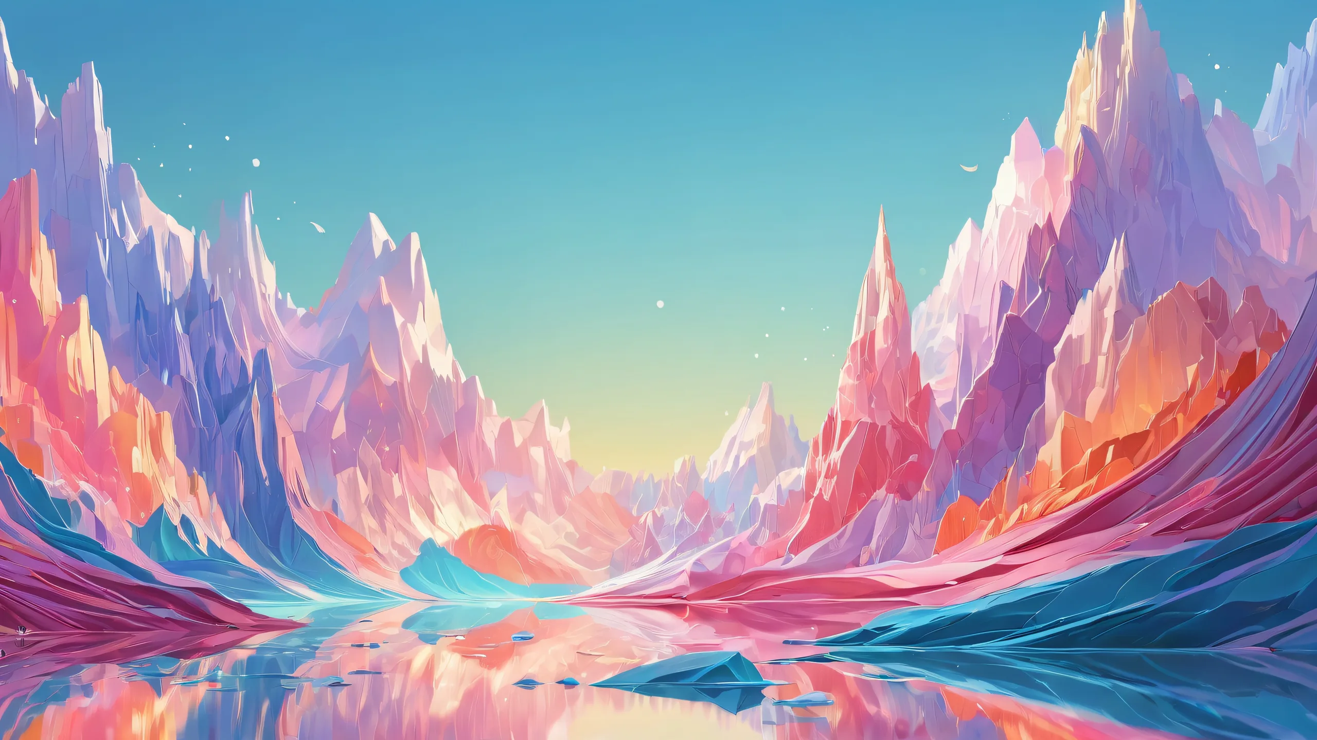 Breathtaking fantasy desktop scene of Roxanne set against a vast pure void with extreme depth of field, perfect for Desktop/PC use.