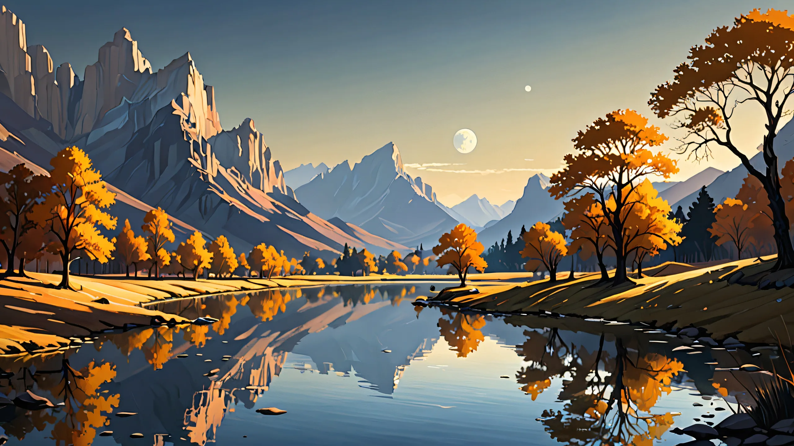 Breathtaking desktop wallpaper of figures in a pure void with depth and mystery.