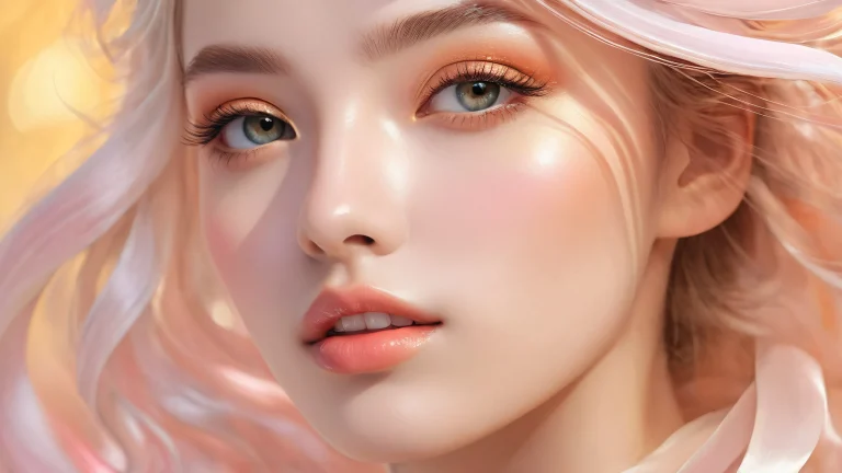 A stunning desktop wallpaper featuring a beautiful face set against a vast, vide pur avec une profondeur de champ extrême, perfect for desktop and PC users.