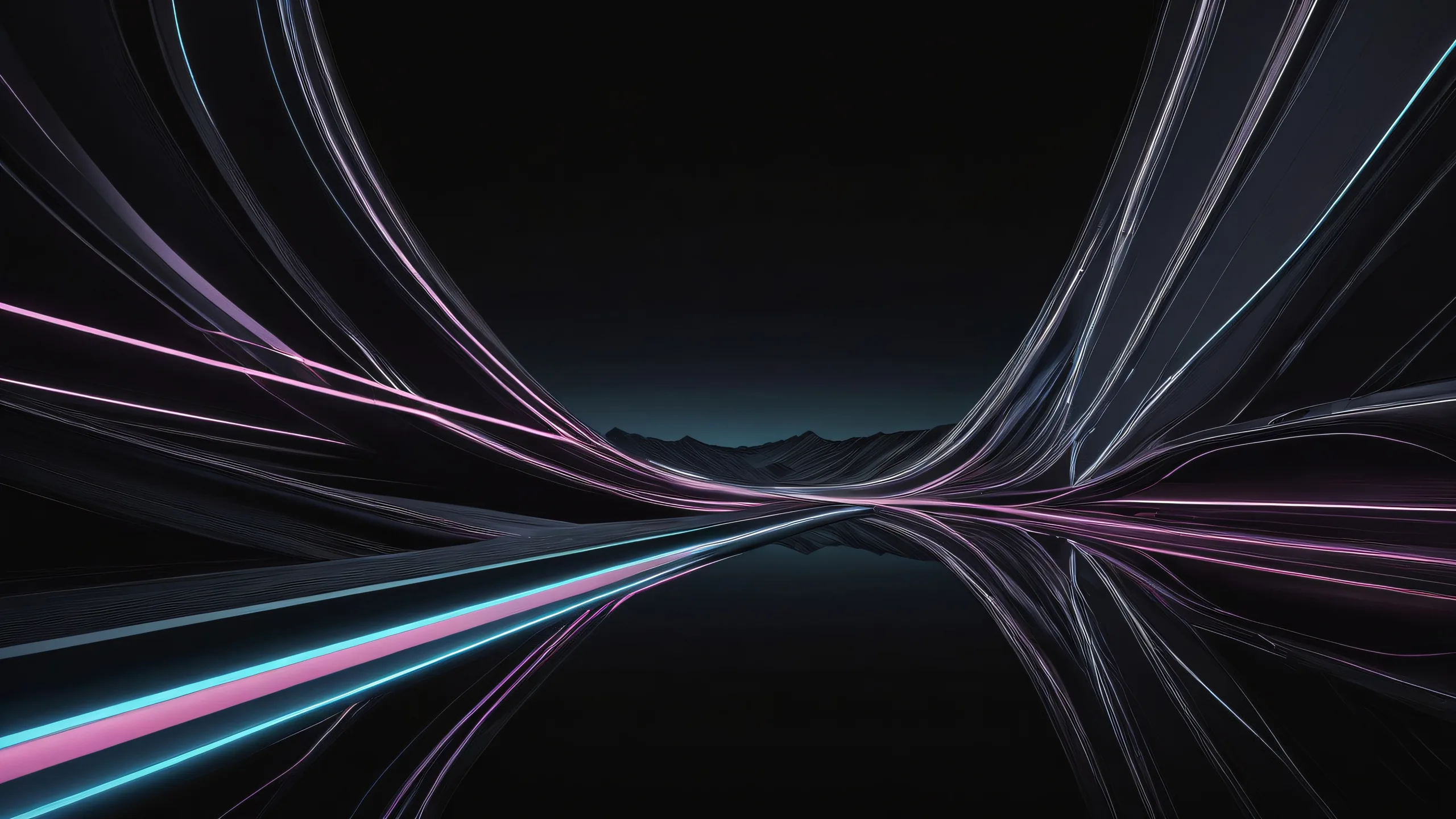 Ultra HD Ethereal Depths Unveiled Wallpaper A stunning monochrome desktop wallpaper of a vast pure void with deep perfect blacks and striking contrast, suitable for Desktop/PC use.