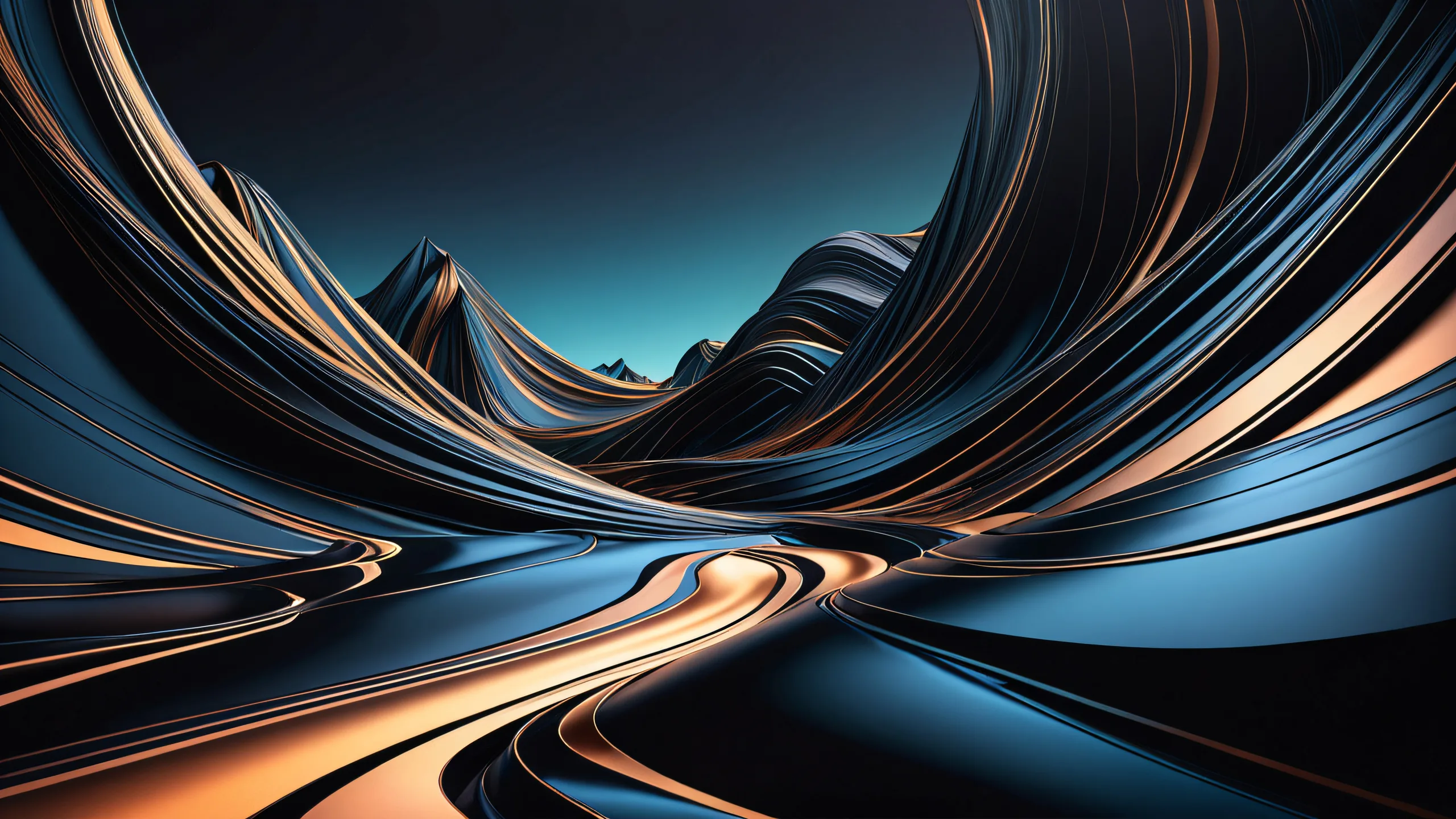 Abstract desktop wallpaper with figures in a vast pure void for Desktop/PC use