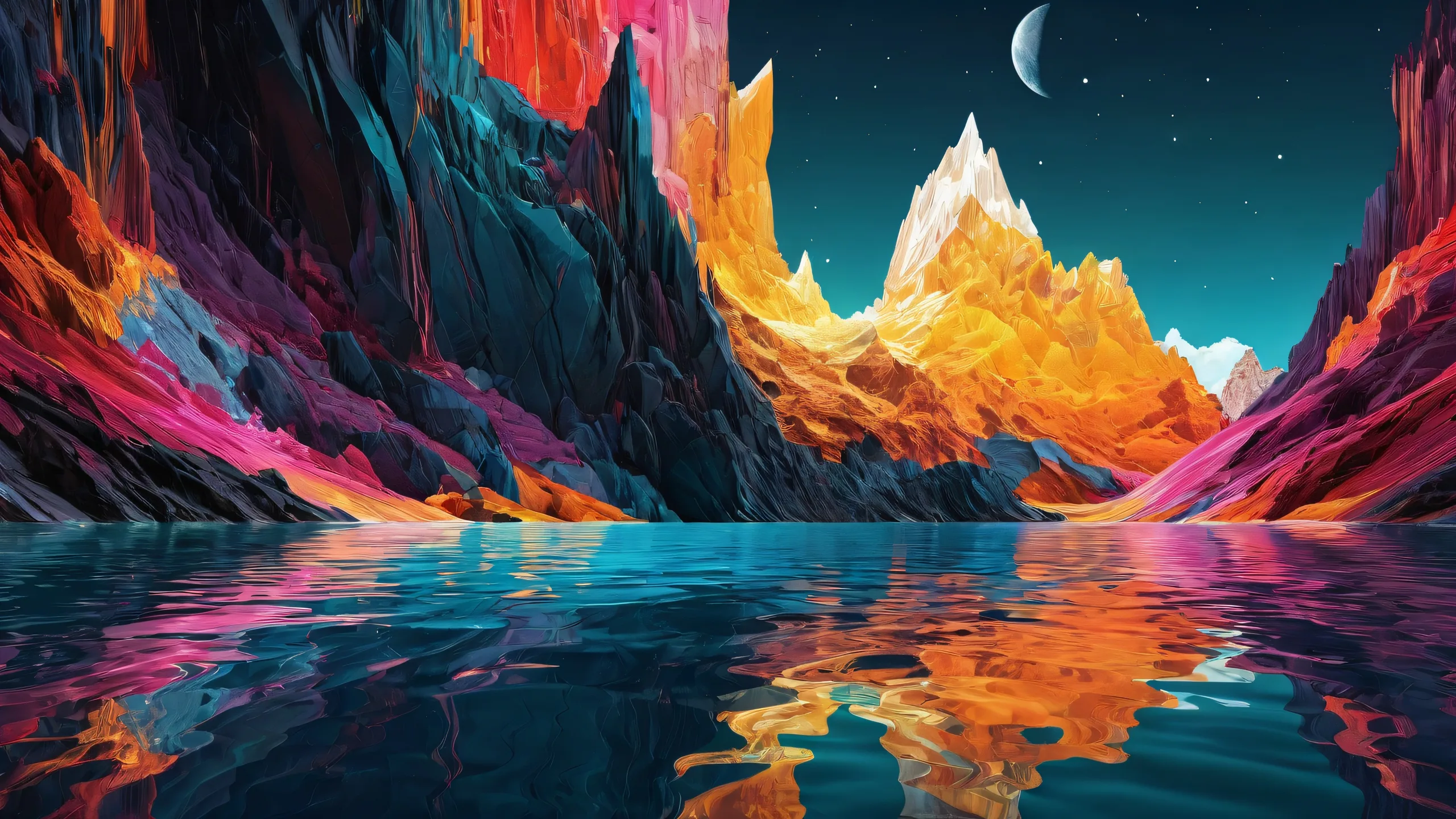 Award-winning desktop wallpaper of a vast pure void with radiant ethereal lighting on a dark background for your PC or Desktop.