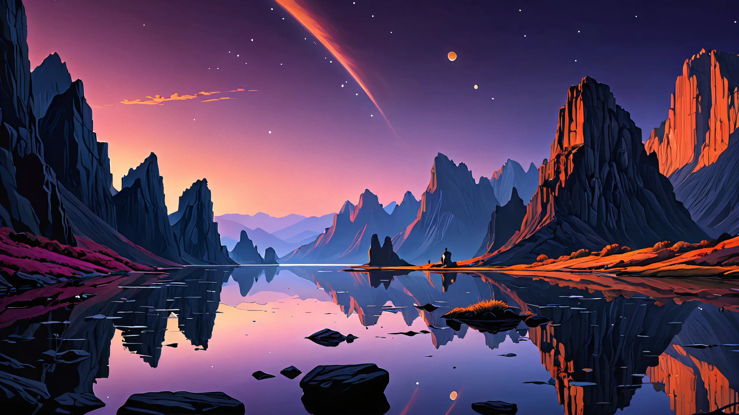 A breathtaking desktop wallpaper of a perfect void with subtle brushstrokes for Desktop/PC use.