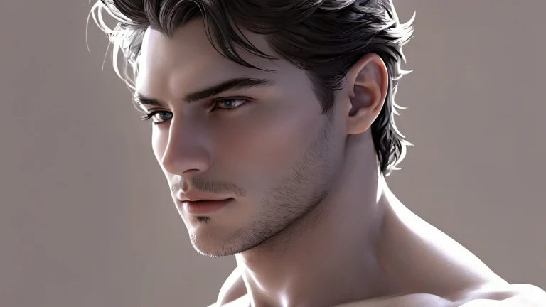 A serene and mysterious desktop scene of a male figure amidst a vast, pure void, perfect for your Desktop/PC.