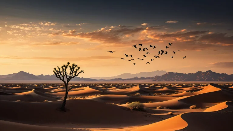 Un magnifique paysage désertique sur fond d'ordinateur de bureau/PC avec des détails et des textures complexes, parfait pour ceux qui ont soif d'aventure.